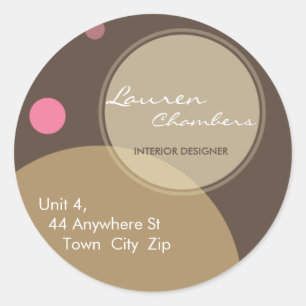 RETURN ADDRESS LABEL :: large dots 2