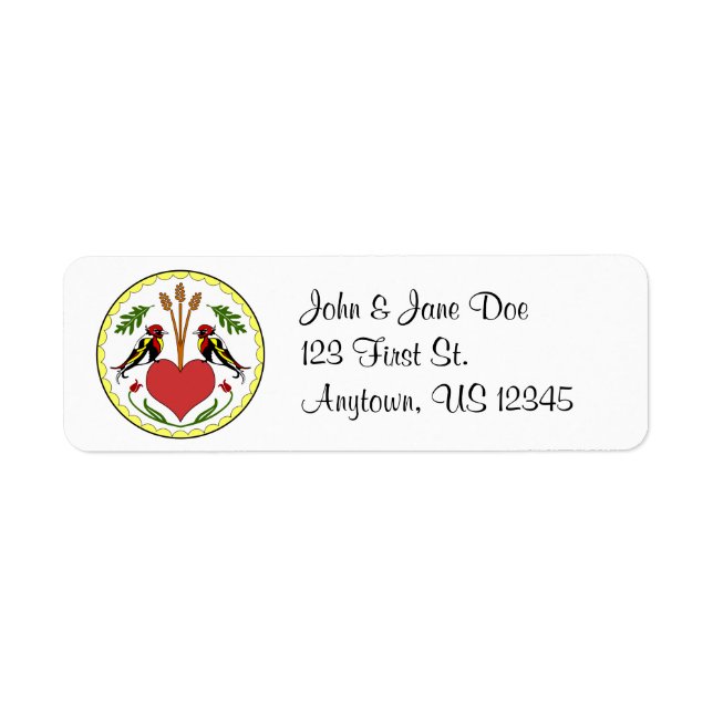 Return Address Label - Long Happy Relationship Hex (Front)