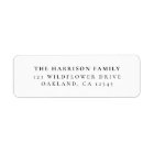 Return Address Label Minimal Simple Elegant White