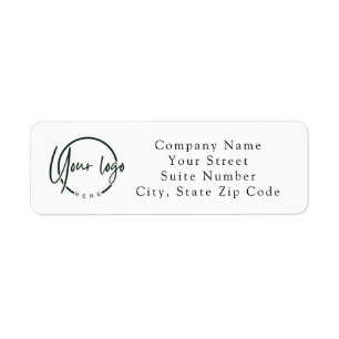 Return Address Label Minimal Simple Elegant White