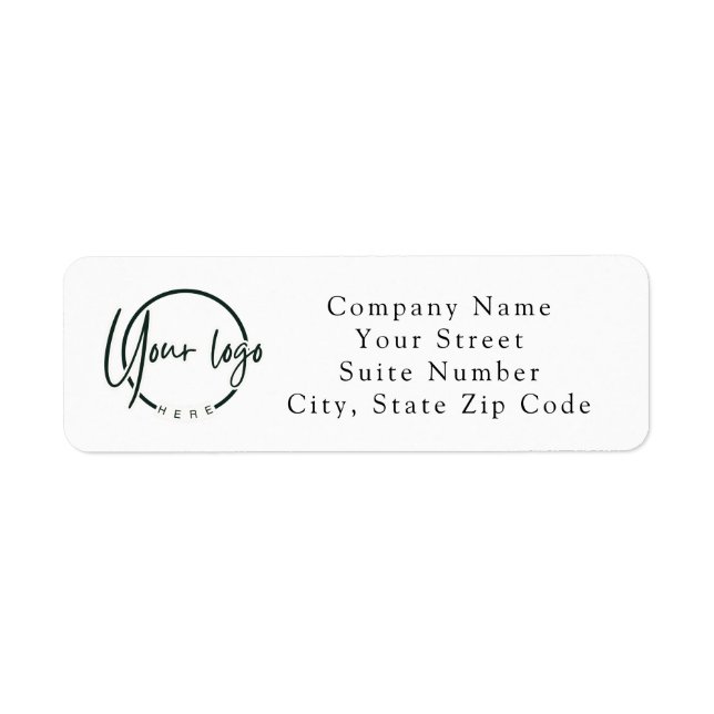 Return Address Label Minimal Simple Elegant White (Front)