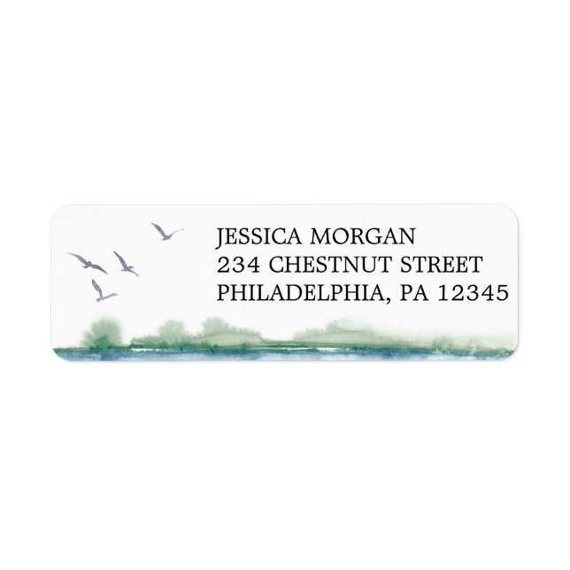 Return Address Label Mountain Lake (Front)
