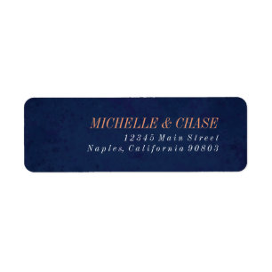 Return Address Label, Navy Blue, Wedding label
