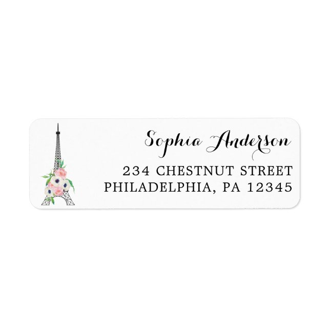 Return Address Label Paris (Front)