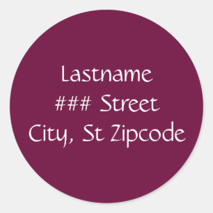 return address label - personalise