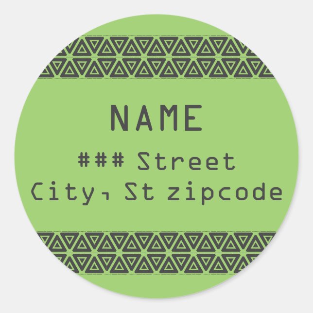 return address label - personalise (Front)