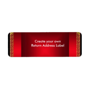Return Address Label Red