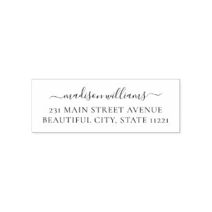 Return Address Label Self-inking Stamp