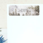 Return Address Label Snow Scene Christmas trees<br><div class="desc">This is a beautiful watercolor painted holiday return address label. A Christmas Holiday theme with watercolor painted winter snow scene of rows of christmas trees. Festive and beautiful!  holidayz18</div>