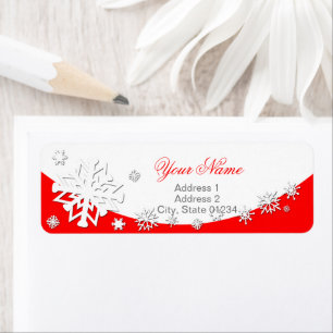 Return Address Label - Snowflakes