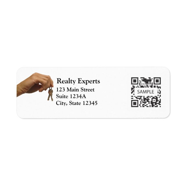 Return Address Label Template Realty Experts (Front)