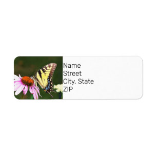 Return Address Label Tiger Swallowtail Butterfly.
