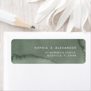 Return Address Label Watercolor Wedding.