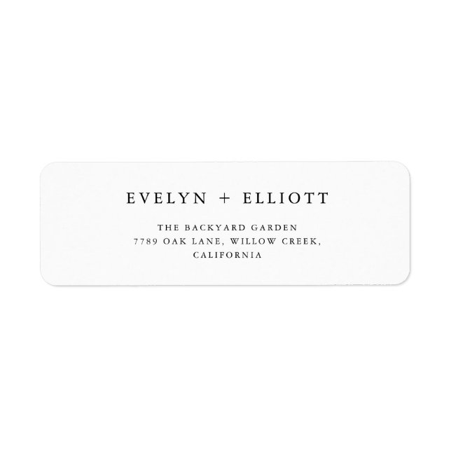 Return Address Label Wedding  (Front)