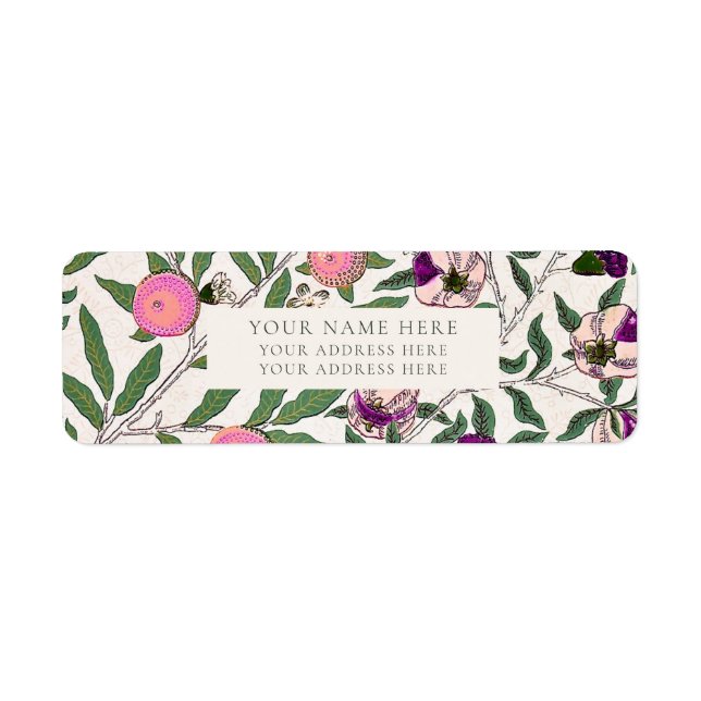 RETURN ADDRESS LABEL : WILLIAM MORRIS  (Front)