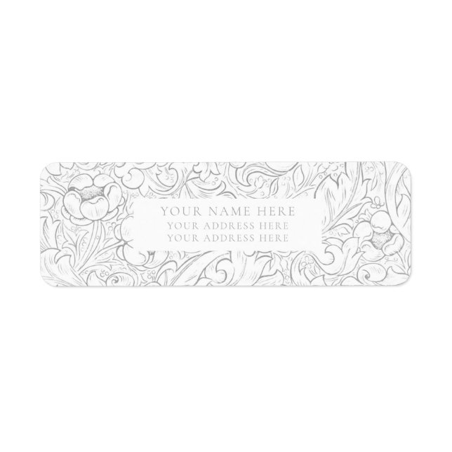 RETURN ADDRESS LABEL : WILLIAM MORRIS : FLORAL (Front)