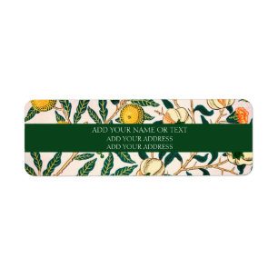 RETURN ADDRESS LABEL : WILLIAM MORRIS POMEGRANATE