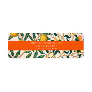 RETURN ADDRESS LABEL : WILLIAM MORRIS POMEGRANATE