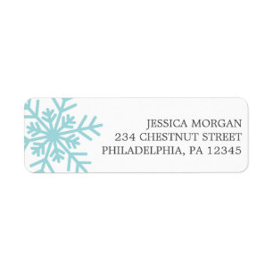 Return Address Label Winter Snowflake