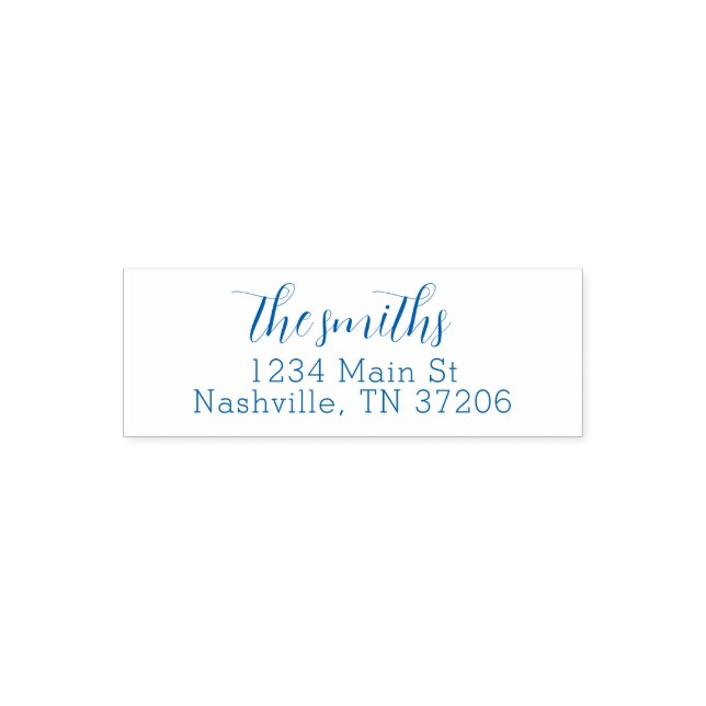 Return Address Label with Calligraphy Font Self-inking Stamp (Design)