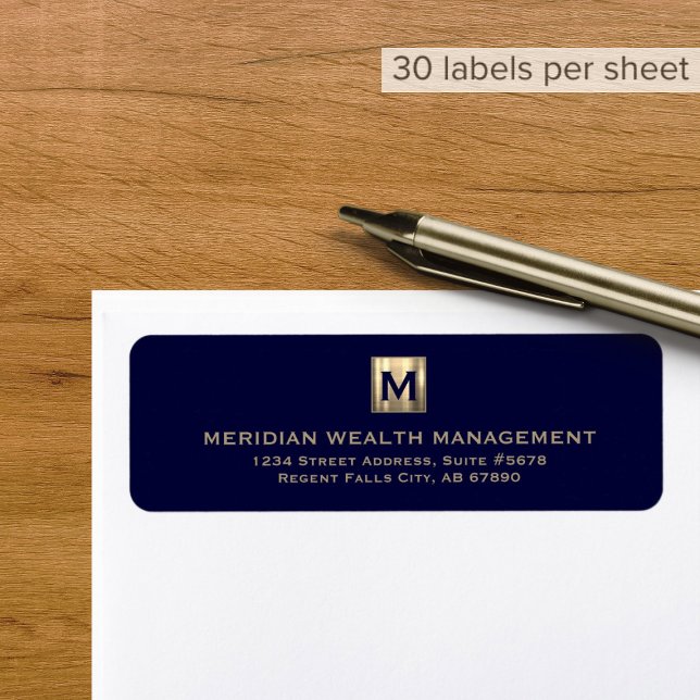 Return Address Label with Company Monogram (Creator Uploaded)