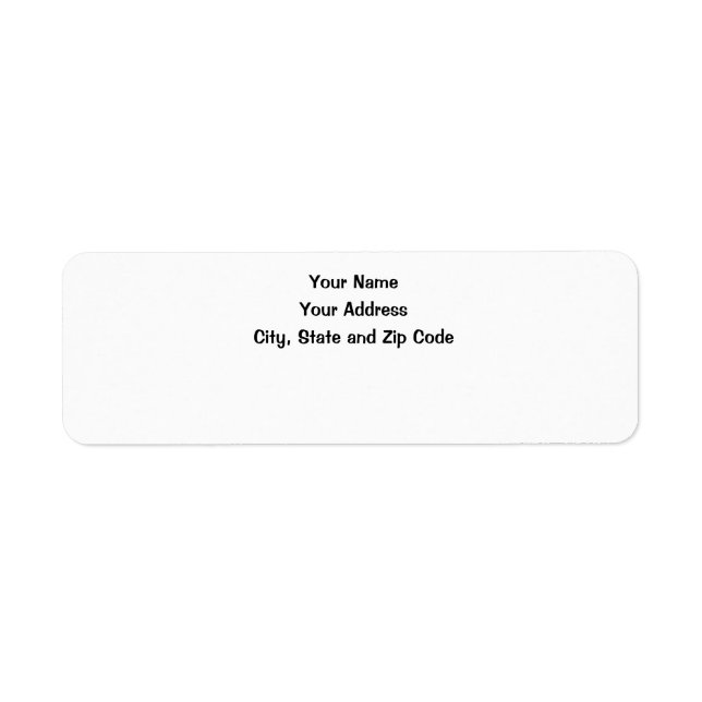 Return Address Labels (Front)