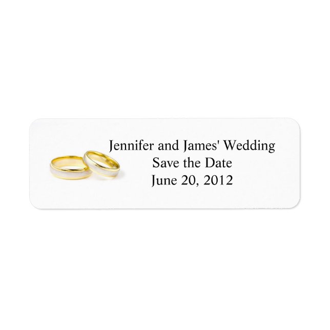 Return Address Labels Clipart Wedding Rings (Front)