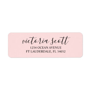 Return Address Labels   Modern Pink