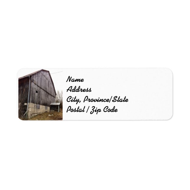Return Address Labels - Old Barn (Front)