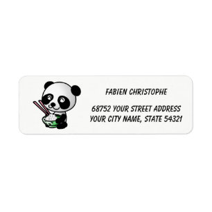 Return Address Labels. Panda.