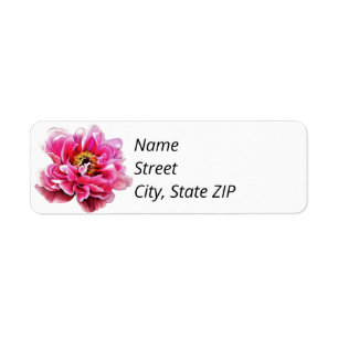 Return Address Labels Pink Peony.