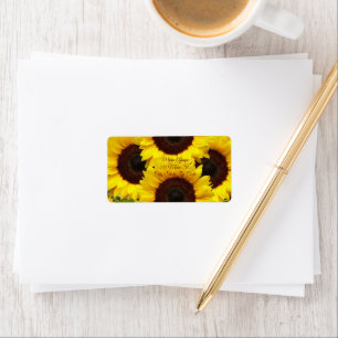 Return Address Labels Sunflower