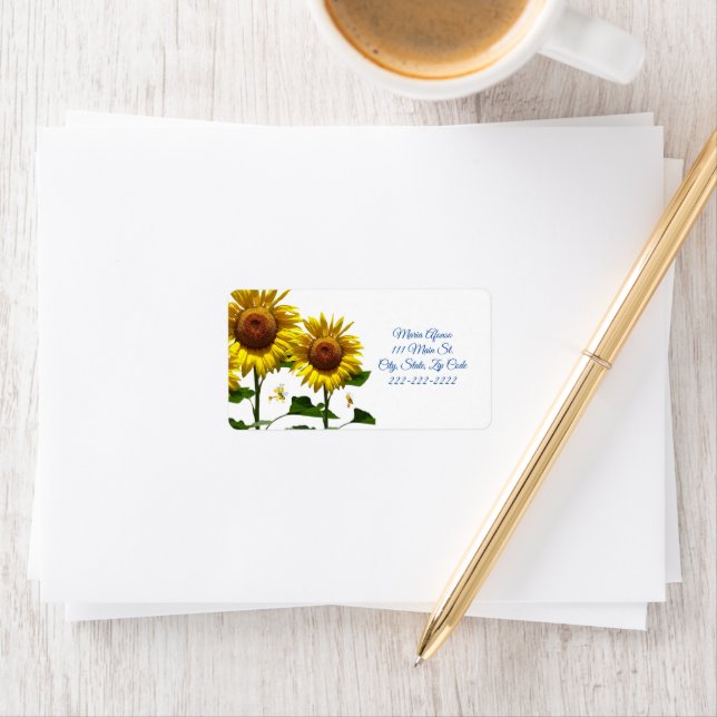Return Address Labels Sunflower (Insitu)