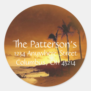 Return Address Labels :: Sunset Tropics/Tropical