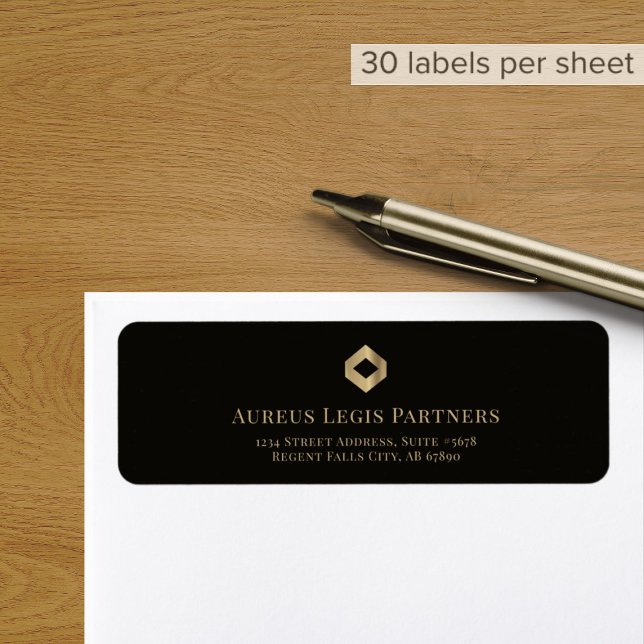 Return Address Labels with Gold Logo (Creator Uploaded)