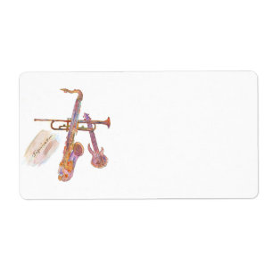 return address labels with jazz