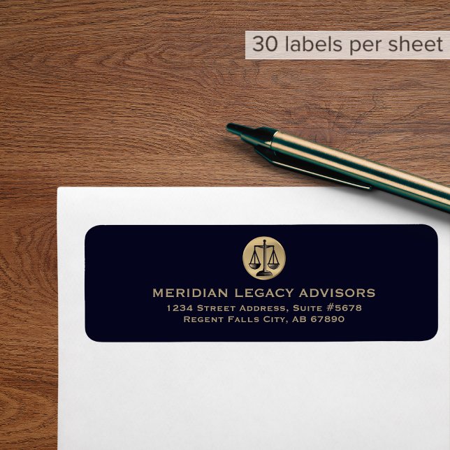 Return Address Labels with Justice Scale Emblem (Creator Uploaded)