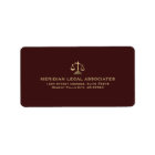 Return Address Labels with Justice Scale Logo