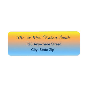 Return Address Labels with Sunset Beach Colours