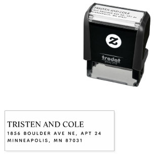 Return Address Left Aligned Self Inking Stamp