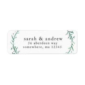 Return Address Mailing Labels - Couple's Name