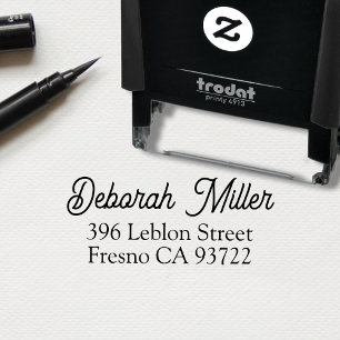 Return Address Minimalist Modern Script Name Self-inking Stamp