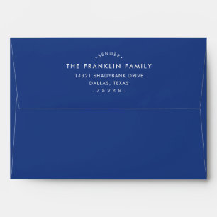 RETURN ADDRESS modern bold royal blue lime green Envelope