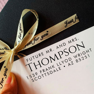 Return Address Modern Future Mr and Mrs Customised Self-inking Stamp