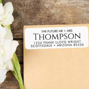 Return Address Modern Future Mr and Mrs Customized