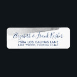 RETURN ADDRESS modern luxe gilded silver navy blue<br><div class="desc">by kat massard >>> www.simplysweetPAPERIE.com <<< Love the design, but would like to see some changes - another colour scheme, product, add a photo or adapted for a different occasion - no worries simply contact me, kat@simplysweetPAPERIE.com - I am happy to help! - - - - - - - -...</div>