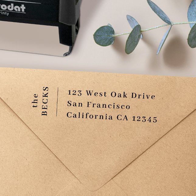 Return Address | Modern Minimal Stylish Trendy Self-inking Stamp (Creator Uploaded)