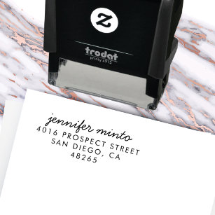 Return Address Modern Minimalist Handwritten Self-inking Stamp