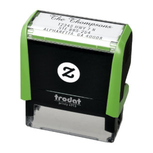 Return Address Modern Minimalist Script Name Self-inking Stamp