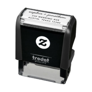 Return Address Modern Minimalist Script Name Self-inking Stamp